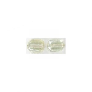 LIQUIDATION! Glass bead India, rectangle, satin crystal. (SKU# GBI3486/S95). Sold per pack of 500 grams.