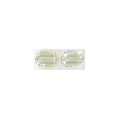 LIQUIDATION! Glass bead India, rectangle, satin crystal. (SKU# GBI3486/S95). Sold per pack of 500 grams.