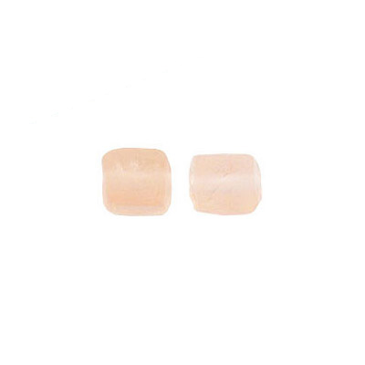 LIQUIDATION! Glass bead India, frosted, cube rose quartz. (SKU# GBI692/M82). Sold per pack of 250 grams.