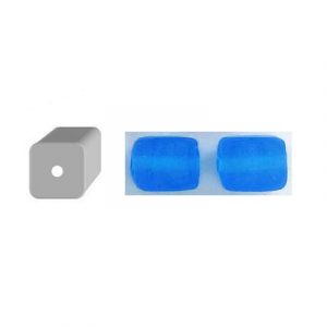 LIQUIDATION! Billes de verre Inde, cube, bleu mat. Vendu en paquet de 250 grammes. (SKU# GBI694/M68)