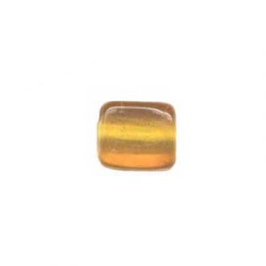 LIQUIDATION! Glass bead India, two-tone cube yellow. (SKU# GBI695/C66). Sold per pack of 250 grams.