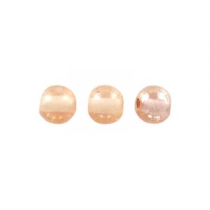 LIQUIDATION! Glass bead India, 6mm, satin light pink-ab. (SKU# GBI6MM/G82). Sold per pack of 250 grams.