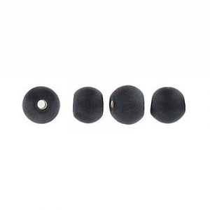 LIQUIDATION! Glass bead India, round, 6mm, matte black. (SKU# GBI6MM/M212). Sold per pack of 250 grams.
