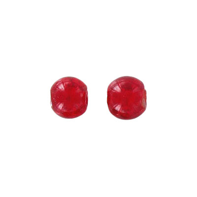 LIQUIDATION! Billes de verre Inde, 8mm, rond rouge. Vendu en paquet de 250 grammes. (SKU# GBI8MM/BJ65)