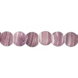 LIQUIDATION! Glass bead India, 8mm, matte striped pink. (SKU# GBI8MM/GQL1). Sold per pack of 1 strand(s).