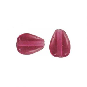 LIQUIDATION! Billes de verre Inde, pear shaped, rose. Vendu en paquet de 250 grammes. (SKU# GBI958/111)