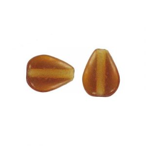 LIQUIDATION! Billes de verre Inde, pear shaped, brun. Vendu en paquet de 250 grammes. (SKU# GBI958/61)