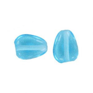 LIQUIDATION! Glass bead India, pear shaped, aqua blue. (SKU# GBI958/77). Sold per pack of 250 grams.
