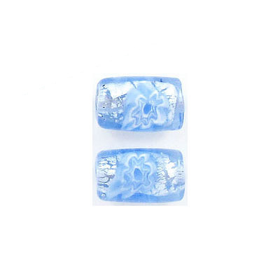 LIQUIDATION! Glass bead India, 9x15mm, light sapphire. (SKU# GBI99180). Sold per pack of 25