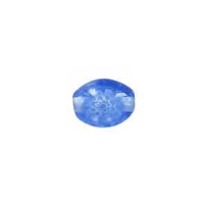 LIQUIDATION! Glass bead India, 9x11mm, oval, light sapphire. (SKU# GBI9X11/GJW75). Sold per pack of 100