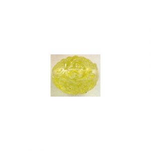 LIQUIDATION! Glass bead India, 9x11mm, oval, yellow/crystal. (SKU# GBI9X11/GM72). Sold per pack of 250 grams.