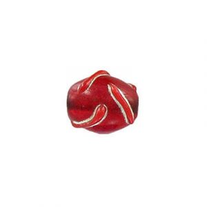 LIQUIDATION! Glass bead India, 9x11mm, oval, red. (SKU# GBI9X11/GOQ5). Sold per pack of 50