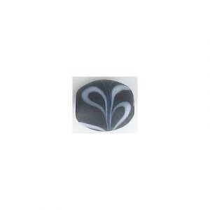 LIQUIDATION! Glass bead India, 9x11mm, pattern, black. (SKU# GBI9X11/SM54). Sold per pack of 250 grams.