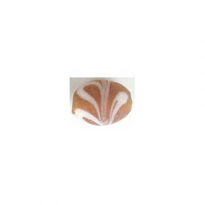 LIQUIDATION! Glass bead India, 9x11mm, pattern, light brown. (SKU# GBI9X11/SM61). Sold per pack of 250 grams.