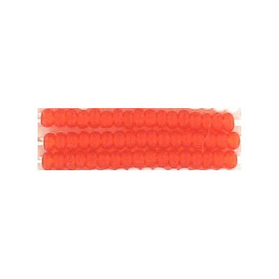 Perles de rocaille, orange naturelle transparente et mate, grandeur 10. Vendu en paquet de 500 grammes. (SKU# GBM10L/90030)