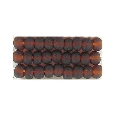 Seed beads, natural transparent bead brown, size 6. (SKU# GBM6L/10140). Sold per pack of 250 grams.