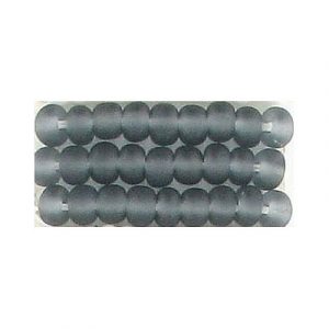 Perles de rocaille, diamant noir mat, grandeur 6. Vendu en paquet de 500 grammes. (SKU# GBM6L/40010)