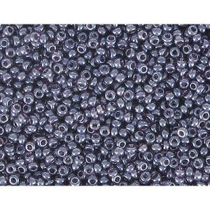 Perles de rocaille, en vrac, améthyste transparent, grandeur 10. Vendu en paquet de 250 grammes. (SKU# GBR10L/26060)