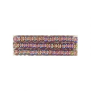 Perles de rocaille, en vrac, améthyste clair AB, transparent doublé de bronze, grandeur 10. Vendu en paquet de 500 grammes. (SKU# GBR10L/29019)