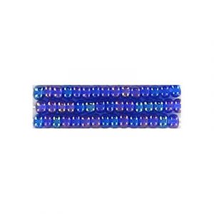 Perles de rocaille, en vrac, bleu foncé transparent, grandeur 10. Vendu en paquet de 250 grammes. (SKU# GBR10L/31100)