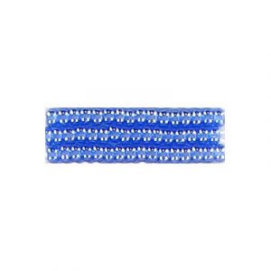 Seed beads, rocaille bead, strung, blue, size 10. (SKU# GBR10L/36050). Sold per pack of 250 grams.