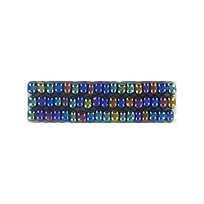 Perles de rocaille, en vrac, iris bleu, grandeur 10. Vendu en paquet de 250 grammes. (SKU# GBR10L/59135)