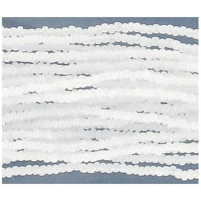 Perles de rocaille, albâtre transparent charotte enfilées, 1.7x1mm, fil de 12 pouces, 12 fils, environ 3600 perles. Vendu separement. (SKU# GBR13S/02090)