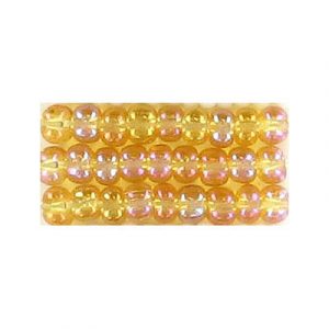 Perles de rocaille, en vrac, ab light colorado topaz, grandeur 6. Vendu en paquet de 500 grammes. (SKU# GBR6L/11050)