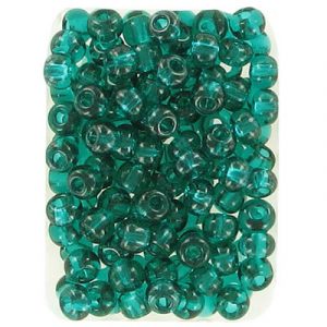 Perles de rocaille, en vrac, 6/0, vert. Vendu en paquet de 250 grammes. (SKU# GBR6L/50710)