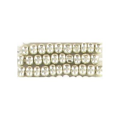 Seed beads, rocaille bead silver size 8 loose. (SKU# GBR8L/18303). Sold per pack of 250 grams.