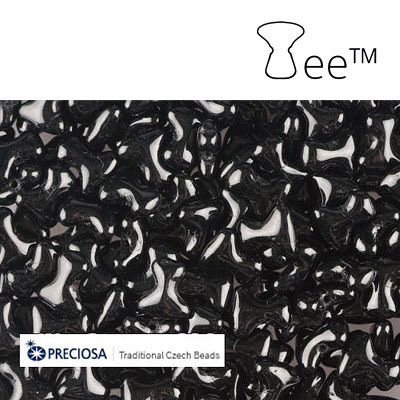 Preciosa, billes Tee tchèques, 8mm, noir. Vendu en paquet de 1200. (SKU# GBT8/23980)