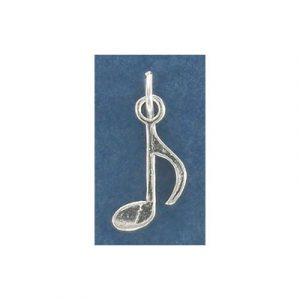 Pendentif en argent sterling .925, note de musique. Vendu en paquet de 1. (SKU# MPNOTE/SSWH)