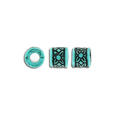 Billes de plastique, turquoise antique. Vendu en paquet de 100. (SKU# PB25171/OXTURQ)