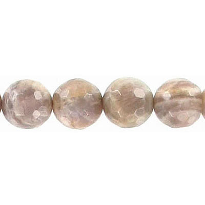 Billes semi-précieuses à facettes, 10mm, sunstone, corde de 16 pouces. Vendu en paquet de 1 corde(s). (SKU# SPBD10MMF/SS)
