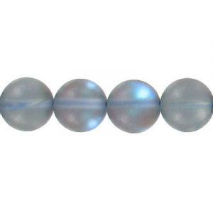 Semi-precious round beads, 10mm, matte black moonstone, synthetic, 16 inch strand. (SKU# SPBD10MM/BMMOO). Sold per pack of 1 strand(s).