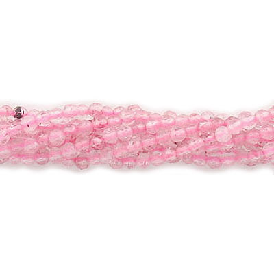 Semi-precious faceted beads, 2mm, strawberry quartz, approx.hole size 0.50mm, 16 inch strand. (SKU# SPBD2MMF/STQZ). Sold per pack of 1 strand(s).