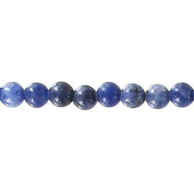 Semi-precious round beads, 16 inch strand, sodalite, 4mm. (SKU# SPBD4MM/SOD). Sold per pack of 1 strand(s).