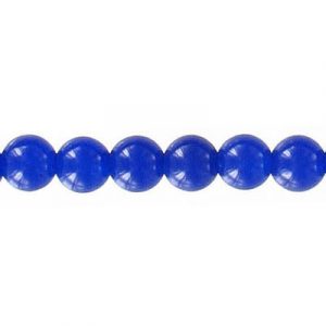 Billes semi-précieuses rondes, 6mm, nouveau jade bleu, corde de 16 pouces. Vendu en paquet de 1 corde(s). (SKU# SPBD6MM/BLNJ)