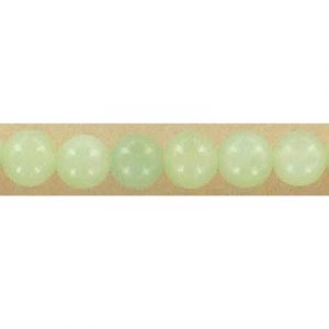 Billes semi-précieuses rondes, 6mm, nouveau jade, corde de 16 pouces. Vendu en paquet de 1 corde(s). (SKU# SPBD6MM/CJAD)