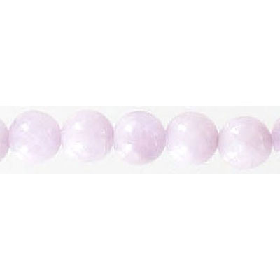 Billes semi-précieuses rondes, 6mm, grandeur de trou approx. 1mm, kunzite, corde de 16 pouces. Vendu en paquet de 1 corde(s). (SKU# SPBD6MM/KUNZ)