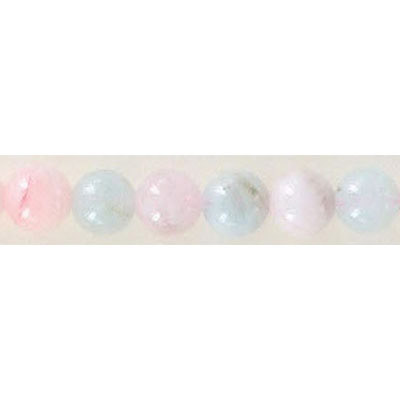 Semi-precious round beads, 6mm, morganite, hole size approx. 1mm, 16 inch strand. (SKU# SPBD6MM/MN). Sold per pack of 1 strand(s).