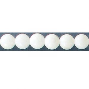 Billes semi-précieuses rondes, 6mm jade blanc, corde de 16 pouces. Vendu en paquet de 1 corde(s). (SKU# SPBD6MM/WNJ)