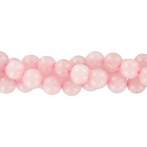 Billes semi-précieuses rondes, 8mm, jade bonbon rose clair, corde de 16 pouces. Vendu en paquet de 1 corde(s). (SKU# SPBD8MM/LPJ)