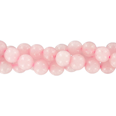 Semi-precious round beads, 8mm, light pink candy jade, 16 inch strand. (SKU# SPBD8MM/LPJ). Sold per pack of 1 strand(s).