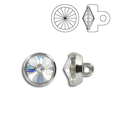 Rivoli button crystal silver plate (SKU# 1770/139/082). Sold per pack of 12