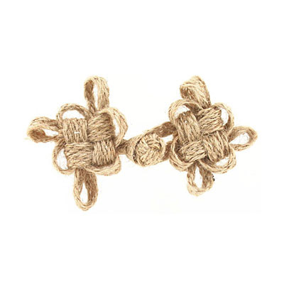 Fermeture en tissu (le brandebourg), lin. Vendu separement. (SKU# BUF12/LINEN)