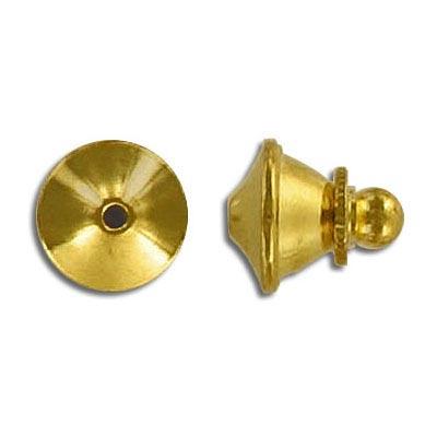 Nail clutch back, 11mm, gold plate. (SKU# CB5203/GL). Sold per pack of 144