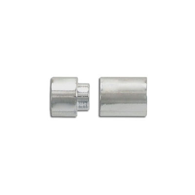 Fermoir magnétique, 20x11mm, diamètre intérieur 10mm, plaqué nickel. Vendu en paquet de 5. (SKU# CL030M/WH) – Image 2