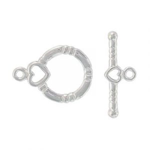 Fermoir cabillot de fantaisie (cercle 18x13mm) plaqué couleur nickel mat, sans nickel. Vendu en paquet de 100. (SKU# CLT04/MWH)