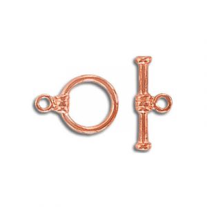 Toggle clasp, rose gold plate. (SKU# CLT06/RG). Sold per pack of 50